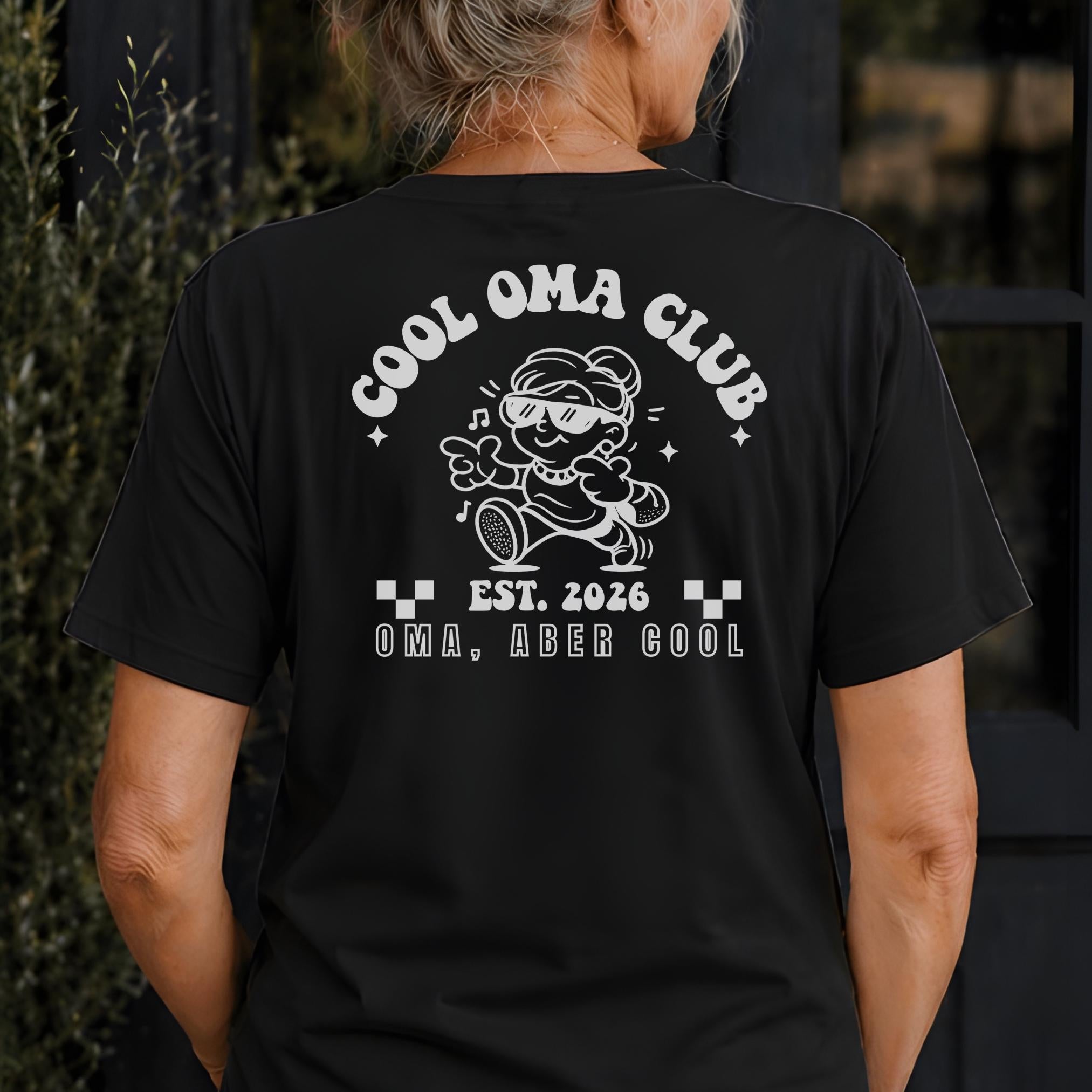 Cool Oma Club, personalisiertes Oma Shirt, Est 2026 Shirt, Geschenkidee Muttertag, Geschenk für Oma, Großmutter T-Shirt, Geburtstagsgeschenk