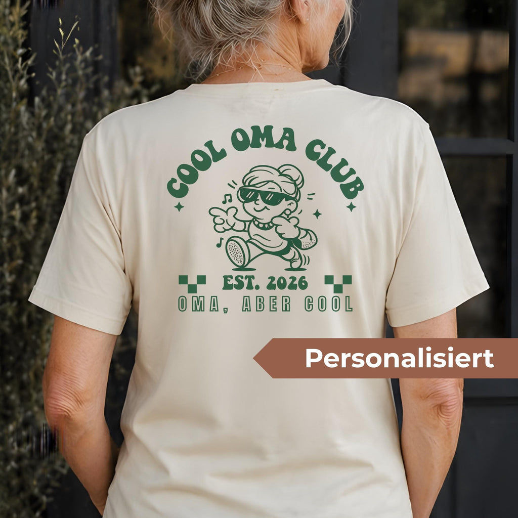 Cool Oma Club, personalisiertes Oma Shirt, Est 2026 Shirt, Geschenkidee Muttertag, Geschenk für Oma, Großmutter T-Shirt, Geburtstagsgeschenk