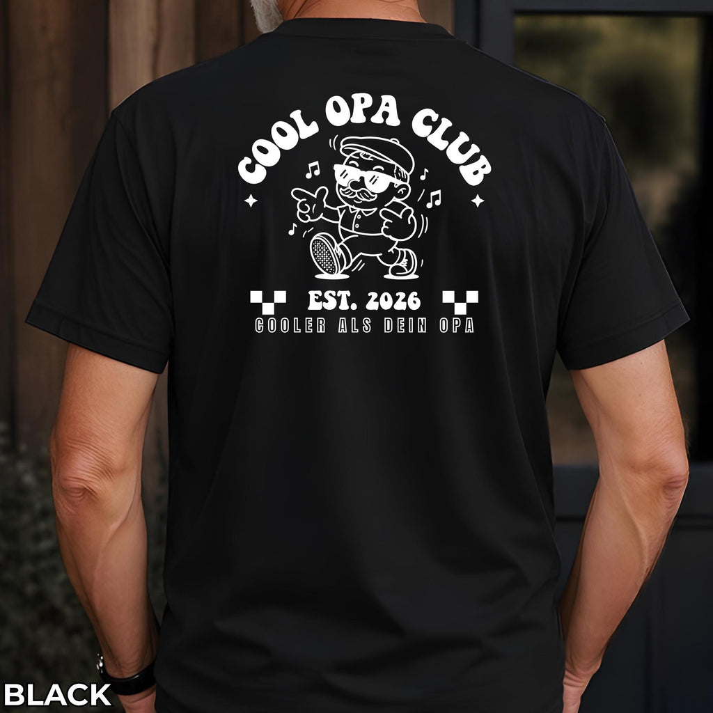 Cool Opa Club beidseitig bedruckt, Personalisiertes Opa Shirt, Opa Geschenk, Papageschenk, Vatertag Opa, Geschenkidee, Vatertagsgeschenk