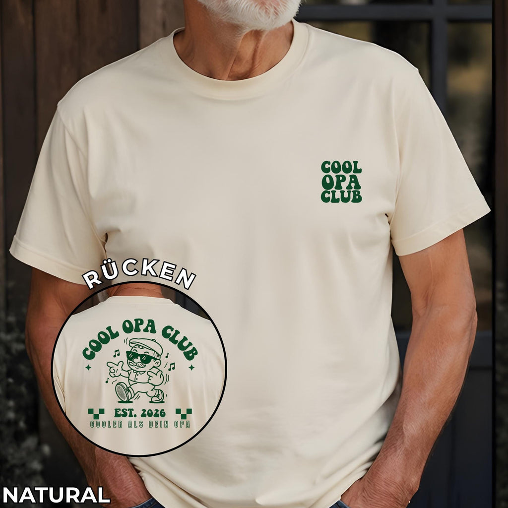 Cool Opa Club beidseitig bedruckt, Personalisiertes Opa Shirt, Opa Geschenk, Papageschenk, Vatertag Opa, Geschenkidee, Vatertagsgeschenk